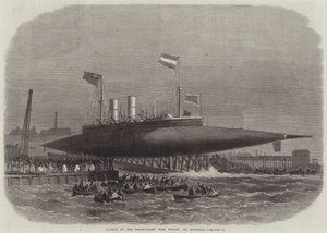 Lancement du yacht à vapeur Ross Winans, à Millwall